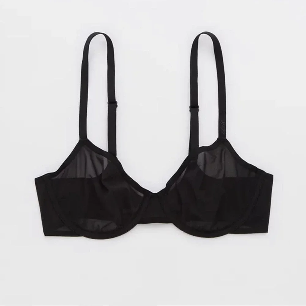Aerie Smoothies Full‎ Coverage Bra Black 34C New